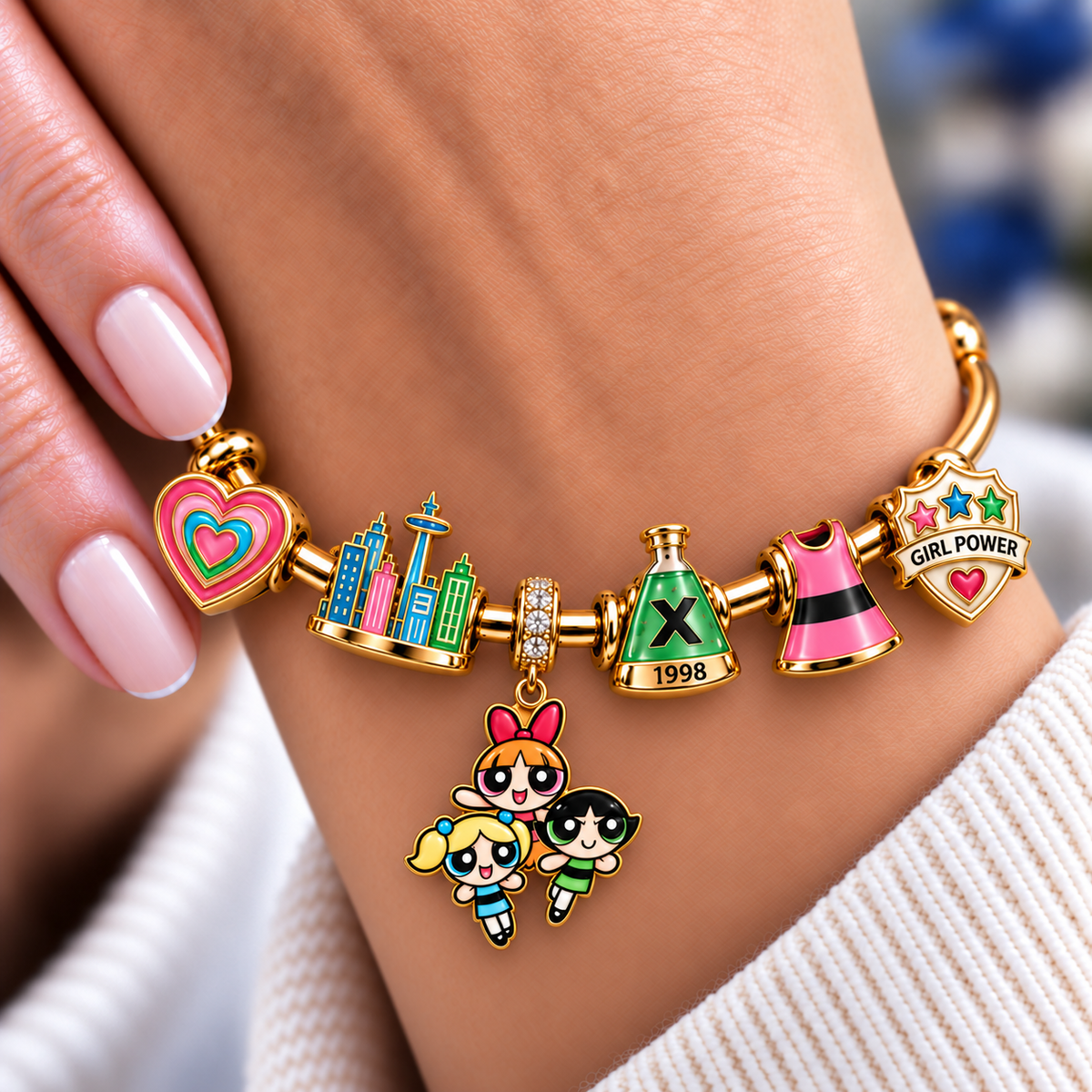TPPG Silver Charm Bracelet Set NTVA
