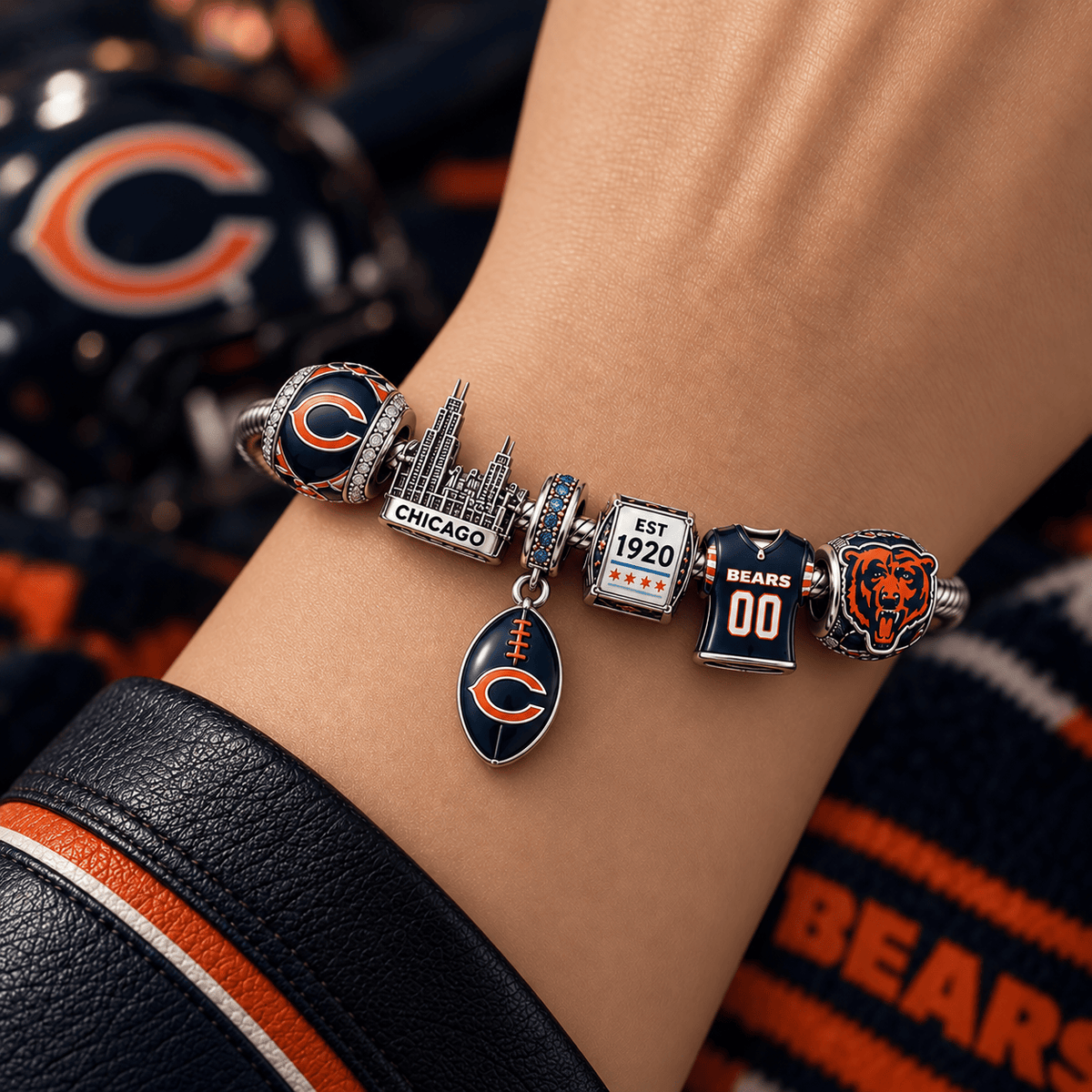 CCB Silver Charm Bracelet Set PTT