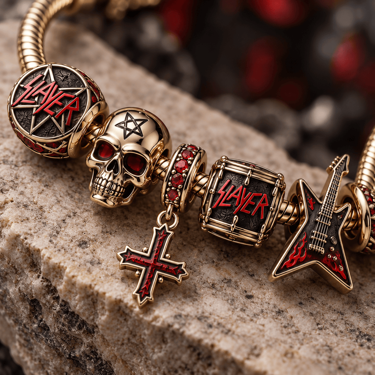 SLER Gold Charm Bracelet Set PTT