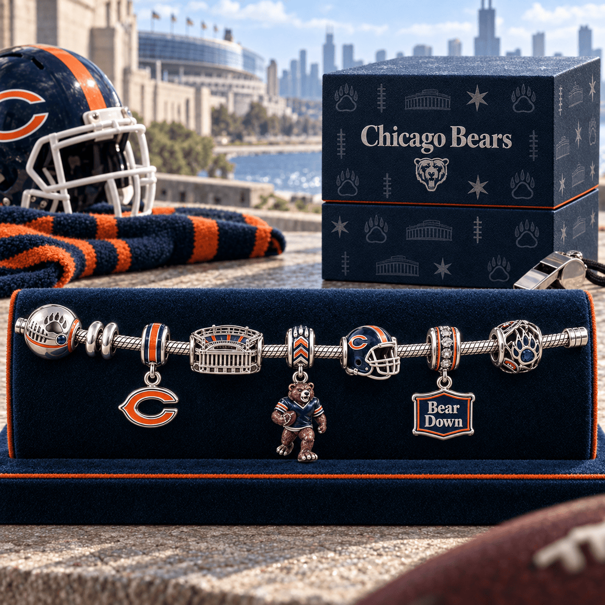 CCB Silver Charm Bracelet Set HQH